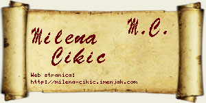 Milena Čikić vizit kartica